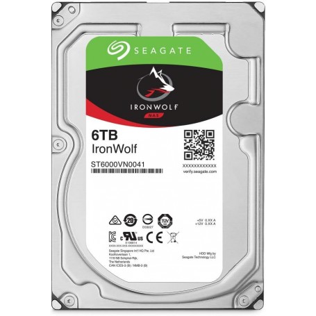 Seagate ST6000VN001 6TB Iron Wolf 5400 rpm SATA III 3.5" Internal NAS HDD