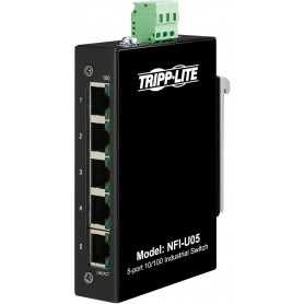 Tripp Lite NFI-U05 Ethernet Switch Unmanaged 5 Port Industrial DIN Mount 10/100 Mbps