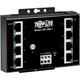 Tripp Lite NFI-U08-1 Ethernet Switch Unmanaged 8 Port Industrial DIN Mount 10/100 Mbps