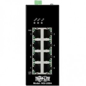 Tripp Lite NGI-U08A Industrial Ethernet Switch 8-Port Unmanaged- 10/100 Mbps DIN Mount