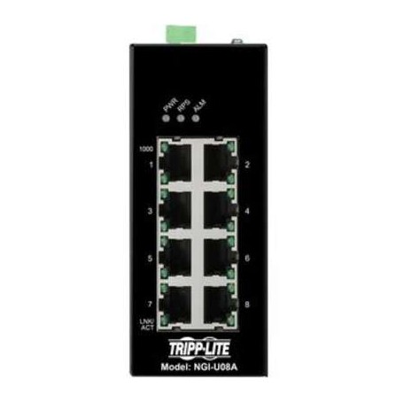 Tripp Lite NGI-U08A Industrial Ethernet Switch 8-Port Unmanaged- 10/100 Mbps DIN Mount
