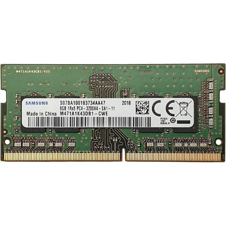 Samsung M471A1K43DB1-CWE 8GB DDR4 3200MHz PC4-25600 1.2V 1Rx8 260-Pin SODIMM Laptop