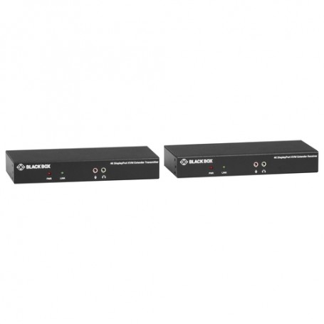Black Box  KVXLCDPF-100-SFPBUN2 KVX Series KVM Extender over Fiber - 4K, Single-Head DisplayPort USB 2.0