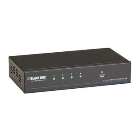 Black Box VSP-HDMI1X4-4K Distribute 4K HDMI Video Resolutions and Audio to Four Displays