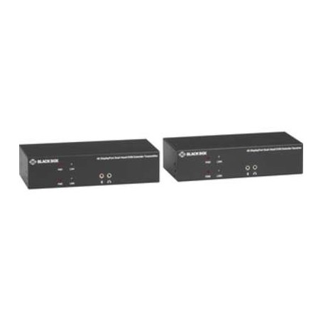 Black Box KVXLCDPF-200 KVM Extender Over FIBER4K Dual-Head Displayport USB 2.0