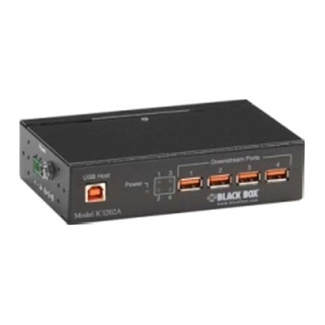 Black Box ICI202A Industrial USB 2.0 Hub with Isolation, 4-Ports