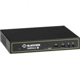 Black Box  EMD2000PE-R-P KVM Extender RX VM Access Single-Head PoE DVI-D V-USB 2 Audio