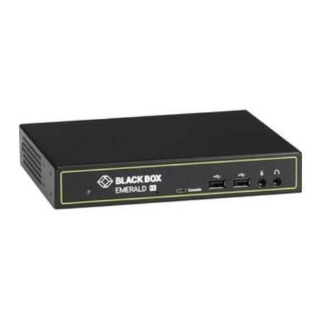 Black Box  EMD2000PE-R-P KVM Extender RX VM Access Single-Head PoE DVI-D V-USB 2 Audio