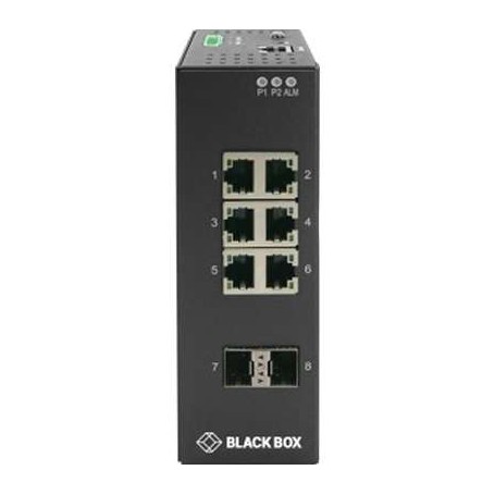 Black Box LIG1082A 8-Port Managed Gigabit Switch, 2 SFP Ports, Extreme Temps
