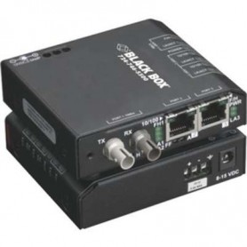 Black Box LBH100A-PD-ST-24 Fast Ethernet Extreme Media Converter Switch, 24VDC