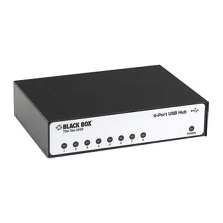 Black Box IC1023A Industrial 8-Port USB to RS-232 Converter, DB9 Connectors
