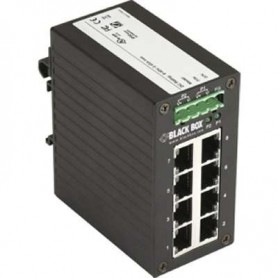 Black Box LGH008A Gigabit Ethernet Extended Temperature Switch, 8-Ports