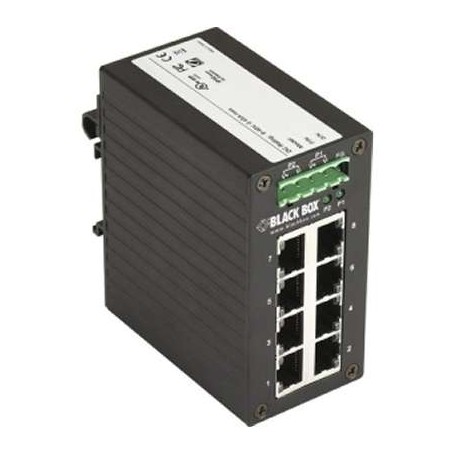 Black Box LGH008A Gigabit Ethernet Extended Temperature Switch, 8-Ports