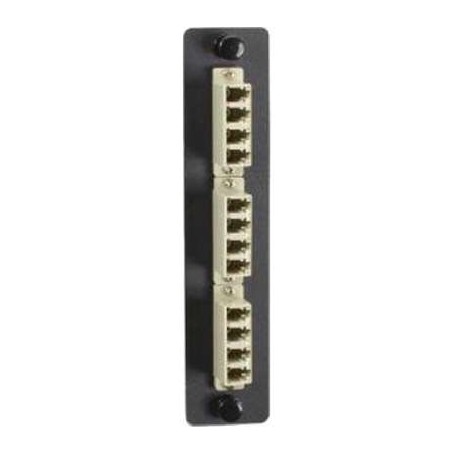 Black Box JPM455B-R2 Standard Adapter Panel Bronze Sleeve 6 LC Duplex Pairs Beige