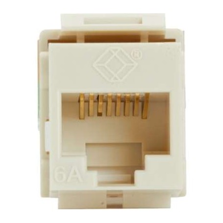 Black Box C6AJA70-OW-R2 Office White CAT6A Keystone Jack Unshielded RJ45