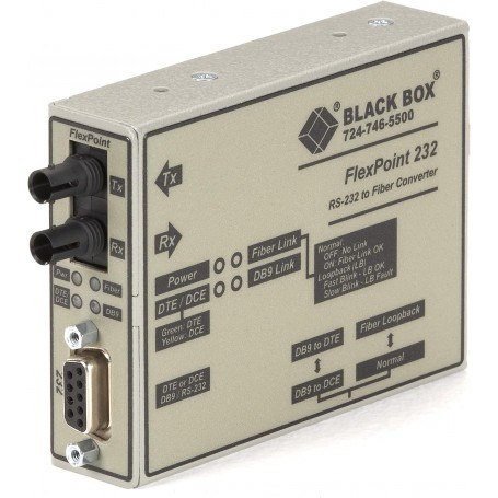 Black Box  ME662A-SST FlexPoint Modular Media Converter RS-232 to Fiber Single Mode