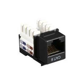 Black Box CAT6J-BK-25PAK CAT6 Keystone Jack Black 25 Pack