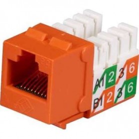 Black Box FMT926-R2 GIGABASE2 CAT5E Jack Universal Wiring Orange Single Pack