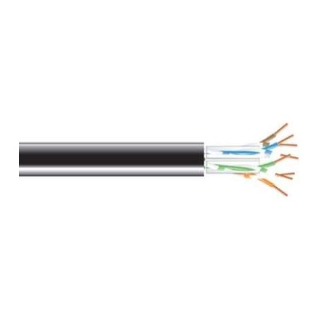 Black Box C6ABC50-BK-1000 Giga True 23AWG CAT6A UTP Bulk Cable Black 1000ft