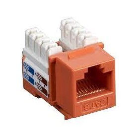 Black Box CAT6J-OR-25PAK 25-Pack CAT6 Keystone Jack Unsh Ielded Jack Orange