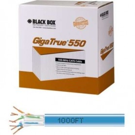 Black Box EYN870A-PB-1000 Giga true 550 CAT6 Bulk 1000FT, PVC, Blue Plbox
