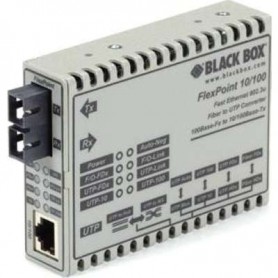 Black Box LMC100A-SC-R3 Fast Ethernet to Fiber Media Converter, Multi or Singlemode