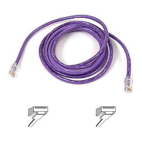 Belkin A3L791-07-PUR-S CAT 5e RJ45 Patch Cable 7-Ft Purple Snagless Connector RoHS