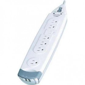 Belkin F9H710-12 7-Outlet SurgeMaster Home Series with Phone Protection 12Ft Cord - White