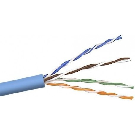 Belkin A7L504-1000-BLP CAT 5e Horizontal UTP Bulk Cable 1000-Ft Blue Plenum Solid