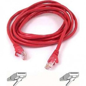 Belkin A3X126-03-RED-S RJ45 CAT 5e UTP Crossover Cable 3-Ft Red Snagless Connector