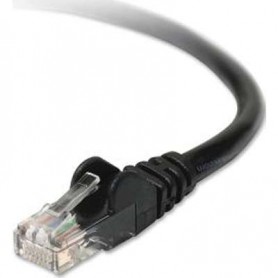 Belkin A3L791-03-BLK-S 3ft CAT5e Ethernet Patch Cable Snagless, RJ45, M/M, Black