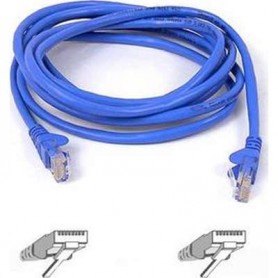 Belkin A3L791-05-BLU-S 5ft CAT5e Ethernet Patch Cable Snagless, RJ45, M/M, Blue