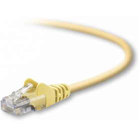 Belkin A3L791-15-YLW-S 15 ft. Cat 5E Yellow Patch Cable CAT5e Snagless RJ-45M