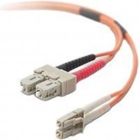 Belkin F2F202L7-02M Multimode Duplex 62.5/125 Fiber Optic Patch Cable (2 Meters, SC/LC)