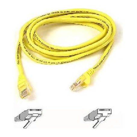 Belkin A3L791-01-YLW-S 1-Foot CAT5e Snagless Patch Cable (Light Yellow/Beige)