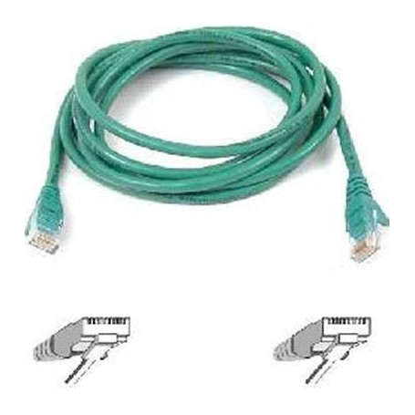 Belkin A3L791-02-GRN 2 ft. Cat 5E Green Patch Cable CAT5e RJ-45M / RJ-45M