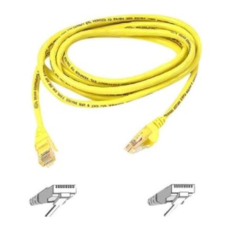 Belkin A3L791-01-YLW-S 1-Foot CAT5e Snagless Patch Cable (Light Yellow/Beige)
