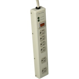 Belkin F9D600-15-DP 6 Outlet Metal Surge Protector with 15ft Power Cord