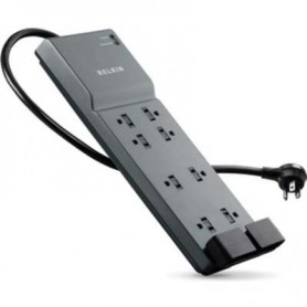 Belkin BE108200-06 8-Outlet Home Office Surge Protector 3390J Telephone Black Gray