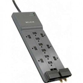 Belkin BE112234-10 12-Outlet Surge Protector with Phone Ethernet Coax Protection 10 Foot Cord