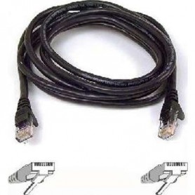 Belkin A3L980-08-BLK-S 8FT CAT6 Black Snagless Patch Cable RJ45 M M