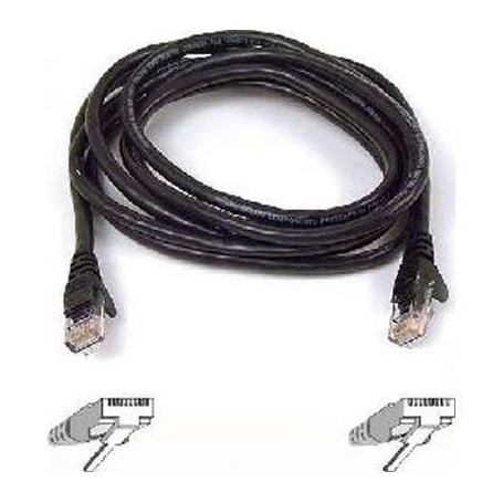 Belkin A3L980-08-BLK-S 8FT CAT6 Black Snagless Patch Cable RJ45 M M