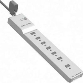 Belkin BE107200-12 7-Outlet Home Office Surge Protector 2320J $100KCEW 12Ft Cord White