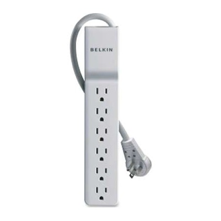 Belkin BE106000-08R 6-Outlet Surge Protector Rotating Plug 8 ft. Cord