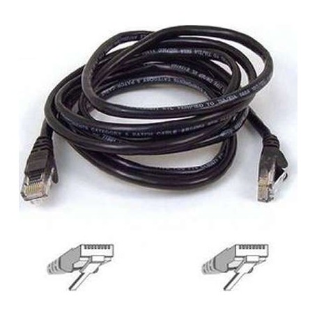 Belkin A3L791-18IN-BLK 18-Inch CAT 5E RJ-45 Male to RJ-45 Male Patch Cable (Black)