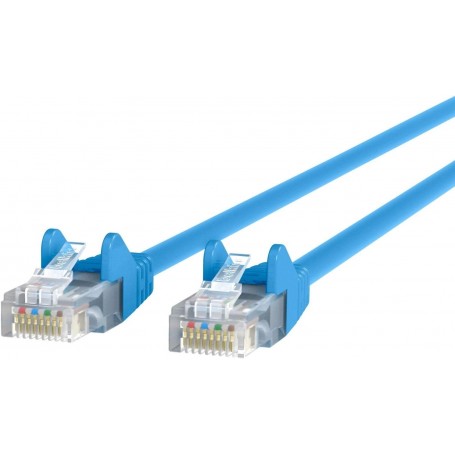 Belkin A3L980-40-BLU-S CAT6 Snagless Patch Cable RJ45M/RJ45M 40ft Blue