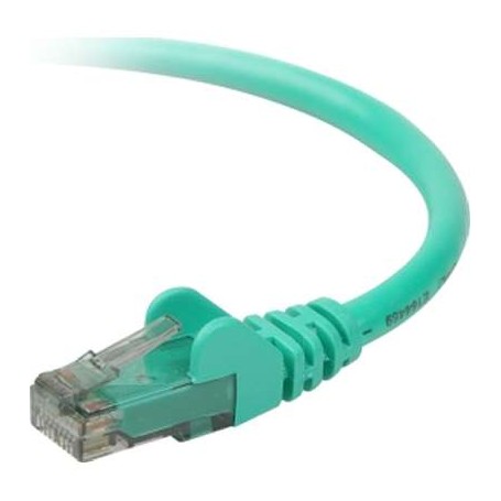 Belkin A3L980-15-GRN-S CAT6 Snagless Patch Cable RJ45M/RJ45M 15ft Green