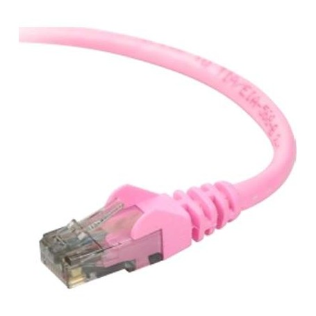 Belkin A3L980-14-PNK-S CAT6 Snagless Patch Cable RJ45M/RJ45M 14 Pink