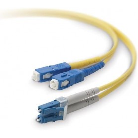 Belkin F2F802L7-50M Fiber Optic Duplex Patch Cable - LC Male - SC Male - 164.04ft - Yellow