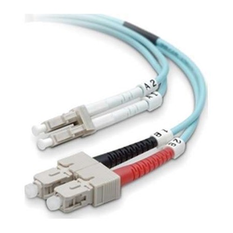 Belkin F2F402L7-03M-G Fiber Patch Cable LC/SC1 10 Gig Aqua 3M 50/125